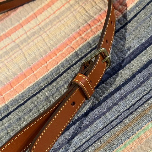 Dooney & Bourke Cream/Brown Hobo Shoulder Bag with pebbled leather - Picture 6 of 13